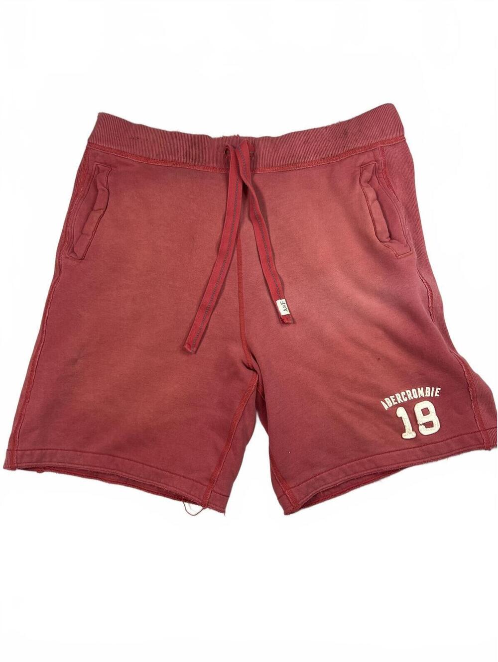 Vintage Y2k Abercrombie & Fitch Men’s Size Small Sweat Shorts Red